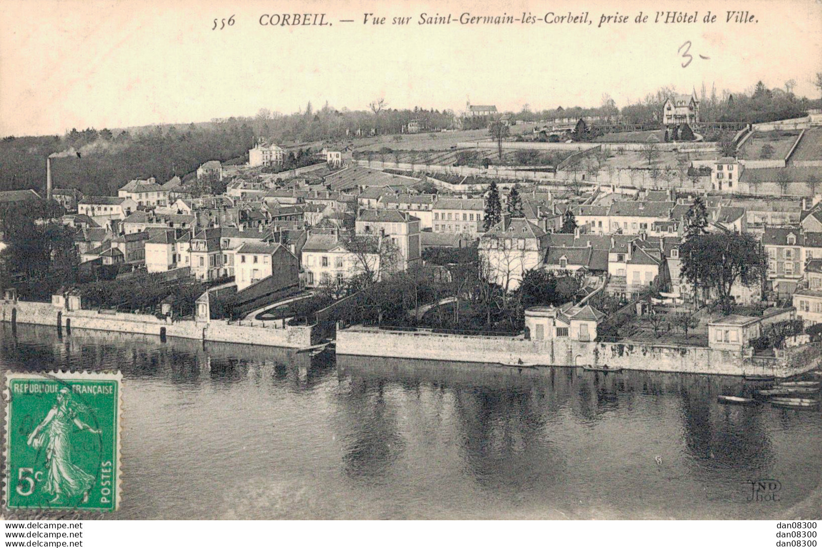 91 CORBEIL VUE SUR SAINT GERMAIN LES CORBEIL PRISE DE L'HOTEL DE VILLE - Corbeil Essonnes