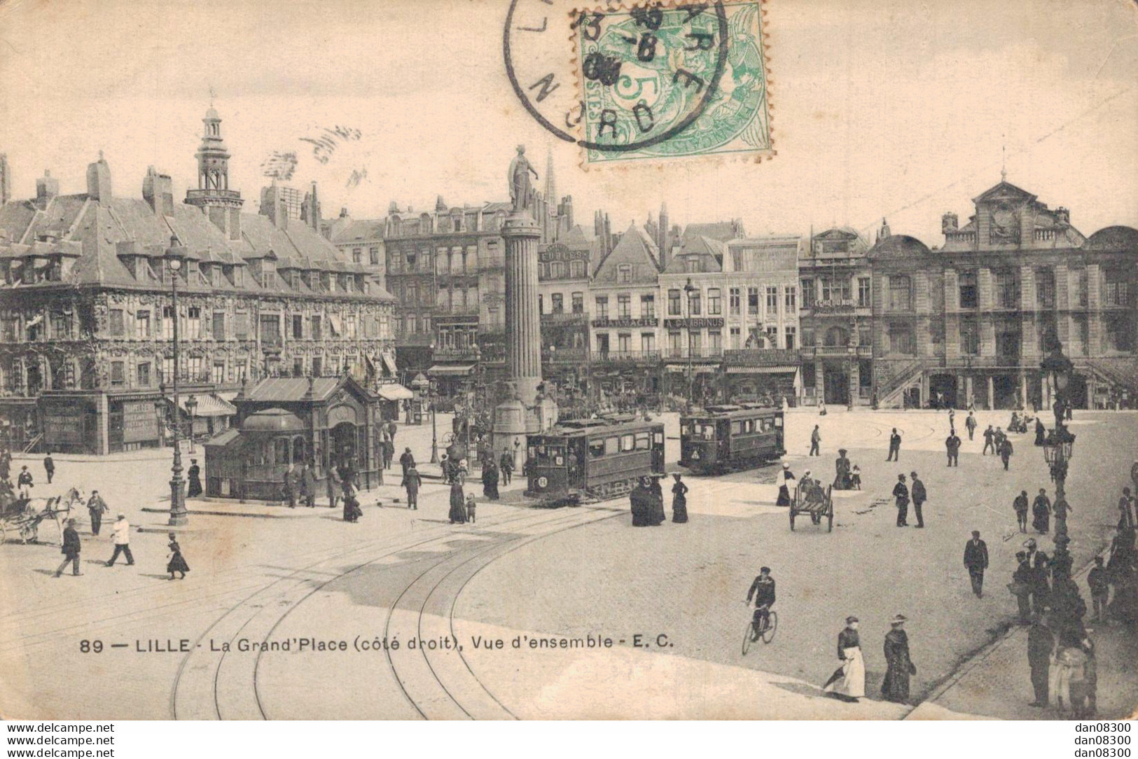 59 LILLE LA GRAND'PLACE COTE DROIT VUE D'ENSEMBLE - Lille