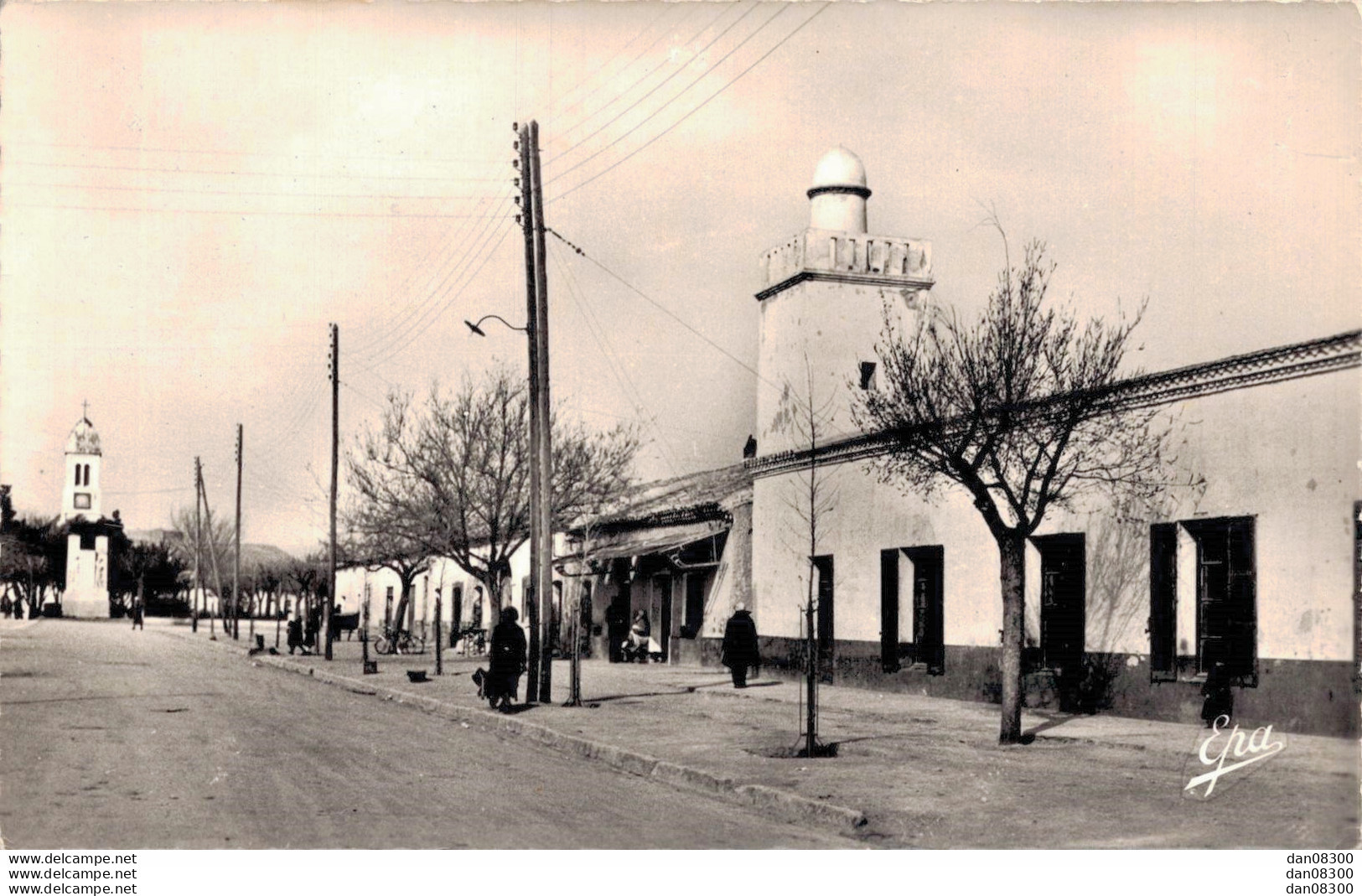 ALGERIE DJELFA LA MOSQUEE ET RUE DE L'EGLISE CPSM - Djelfa