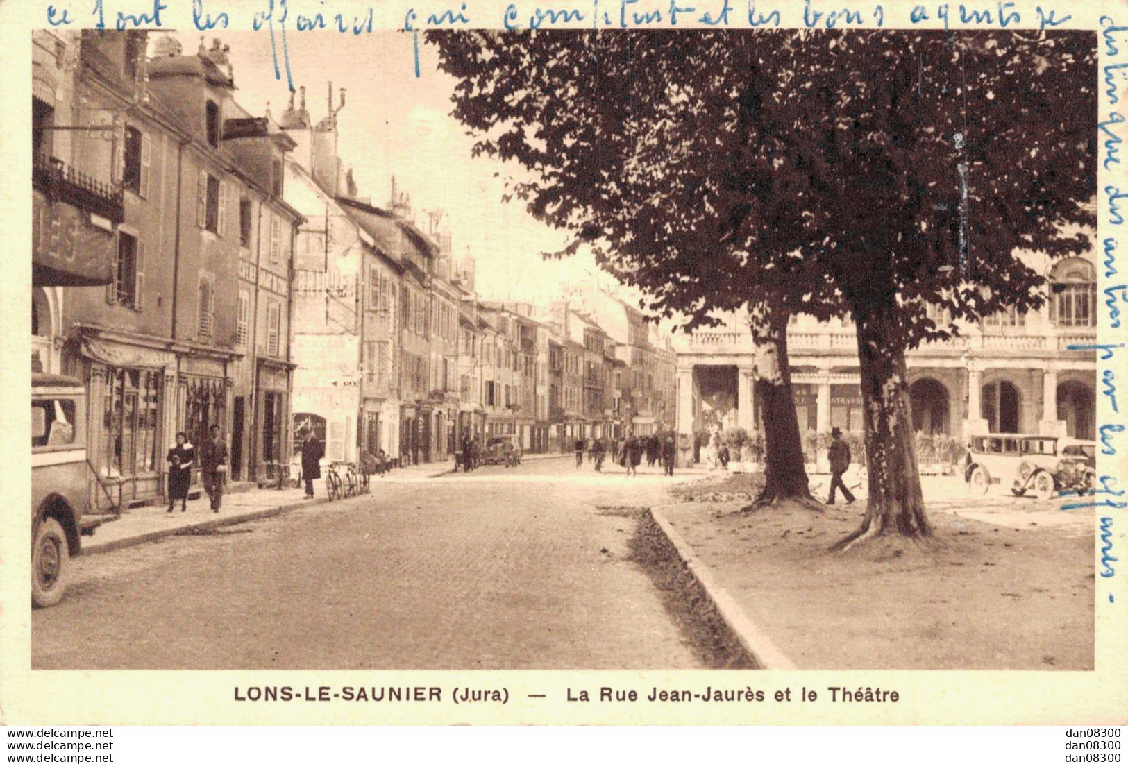 39 LONS LE SAUNIER LA RUE JEAN JAURES ET LE THEATRE - Lons Le Saunier