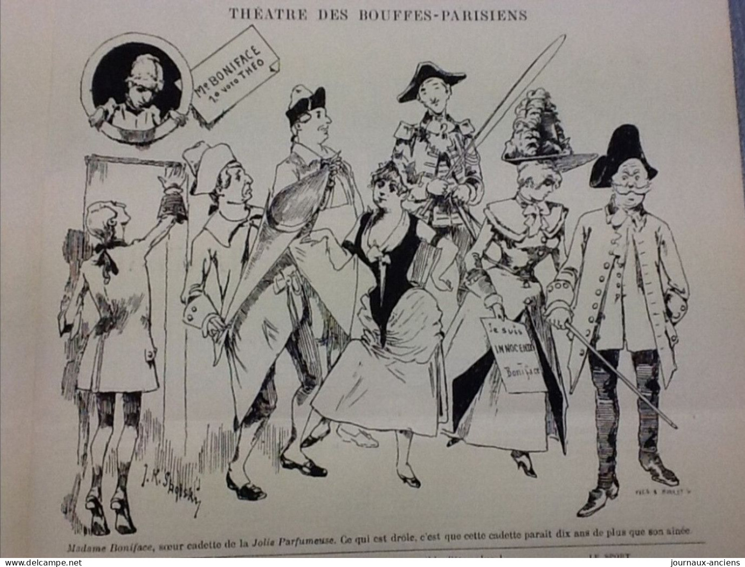 1883 LE MONDE PARISIEN - Caricature Henri ROCHEFORT La Lanterne  - LES CLOCHES LAÏQUES - THÉÂTRE DES BOUFFES PARISIENS - Tijdschriften - Voor 1900