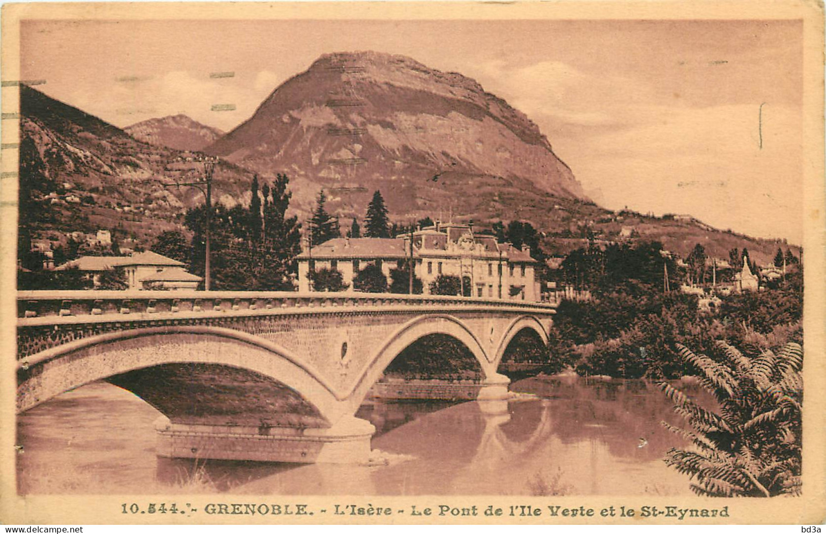 38 - GRENOBLE - L'ISERE - LE PONT DE L'ILE VERTE - Grenoble