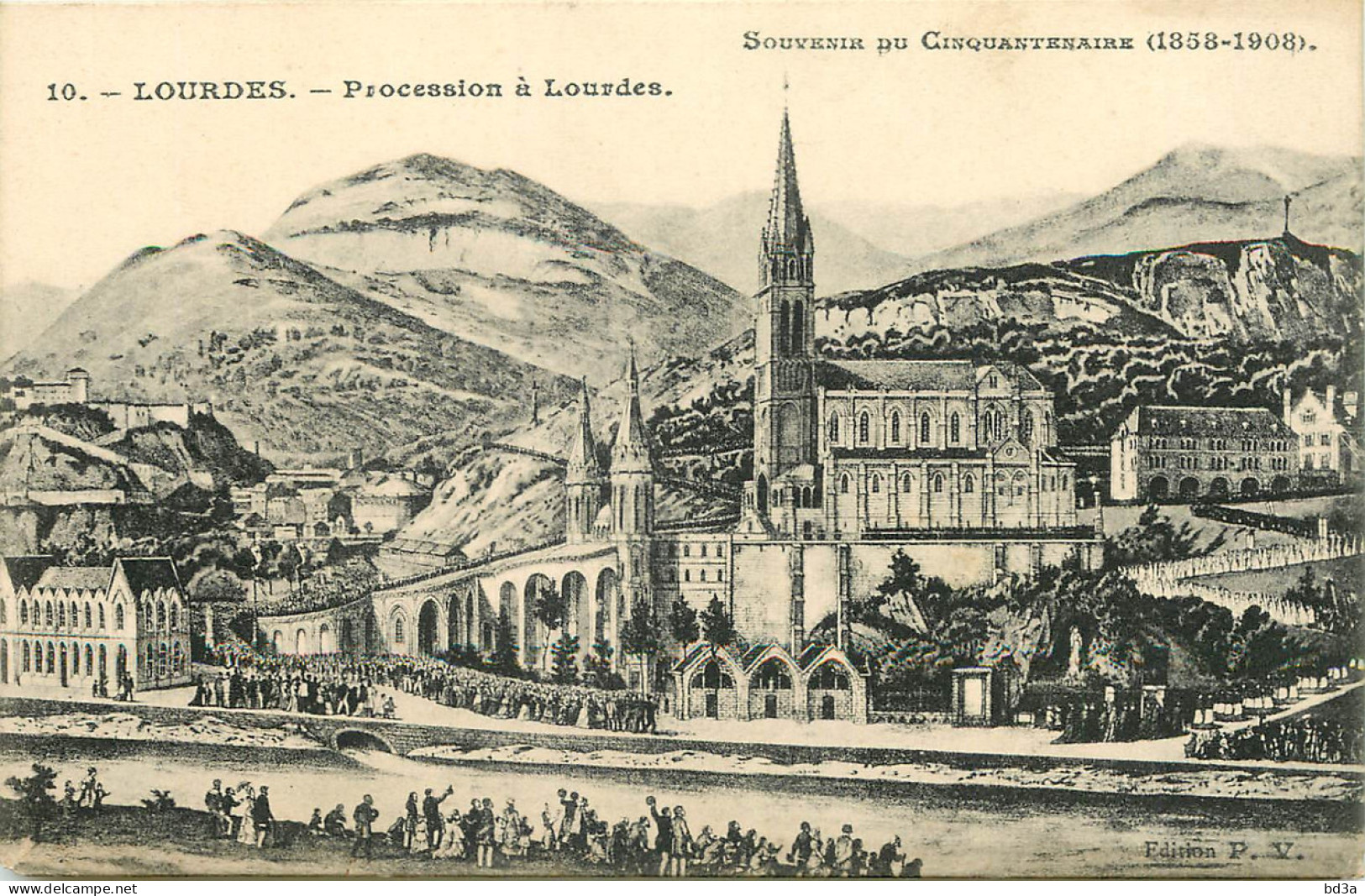 65 - LOURDES - SOUVENIR DU CINQUANTENAIRE 1858 - 1908  - Lourdes