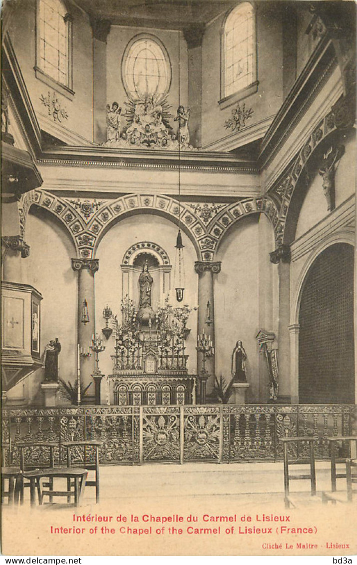 14 - INTERIEUR DE LA CHAPELLE DE LISIEUX - Lisieux