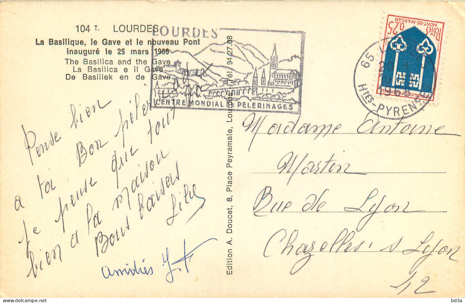 65 - LOURDES - LA BASILIQUE - Lourdes