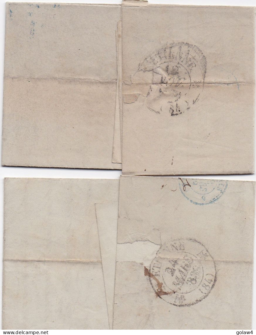 37097# LOT 2 LETTRES Obl AMIENS 21 MARS 1839 T13 + AMIENS 9 NOVEMBRE 1839 T14 SOMME - 1801-1848: Précurseurs XIX