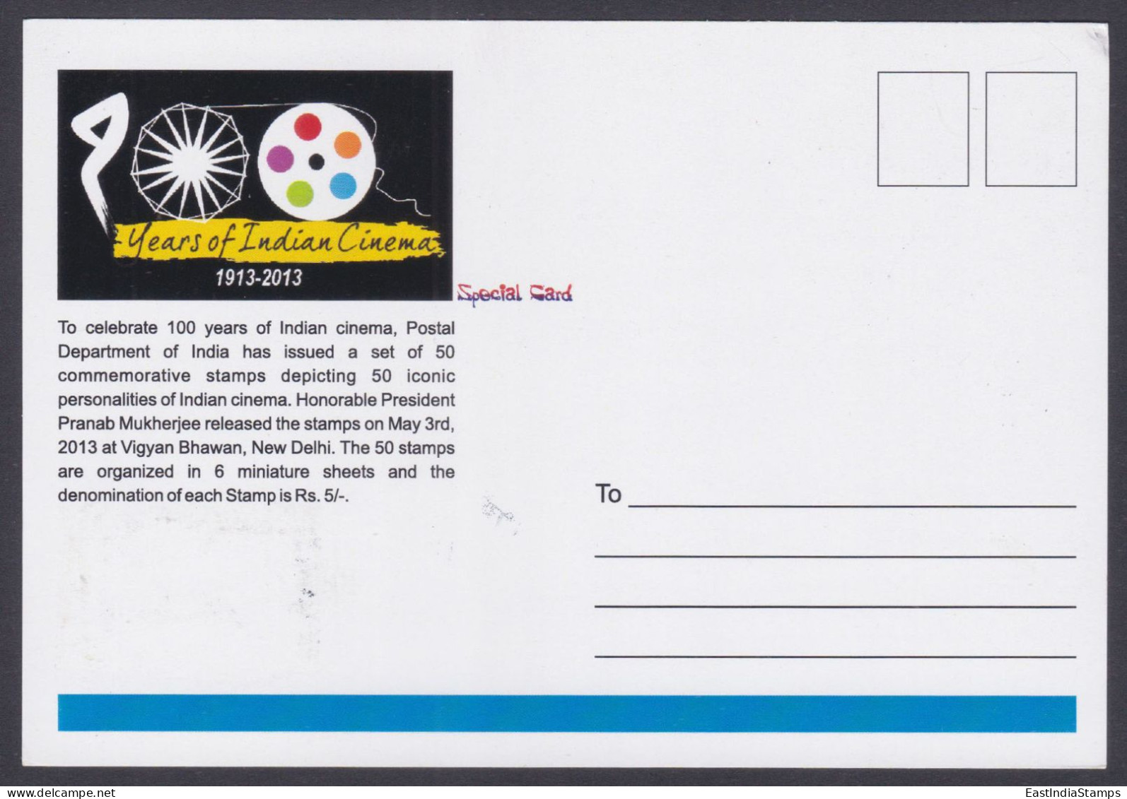Inde India 2013 Maximum Max Card Yash Chopra, Director, Producer, Bollywood Indian Hindi Cinema, Film - Briefe U. Dokumente