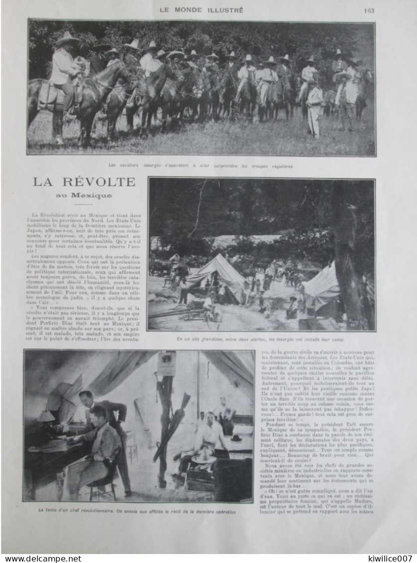 1911 MEXIQUE Mexico LA REVOLTE  Rurales  SOLDATS - Unclassified