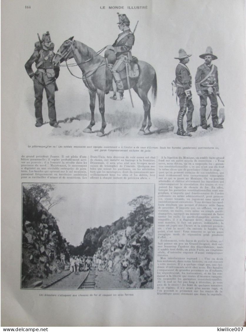 1911 MEXIQUE Mexico LA REVOLTE  Rurales  SOLDATS - Zonder Classificatie