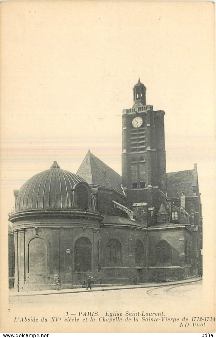 75 - PARIS - EGLISE SAINT LAURENT - Churches