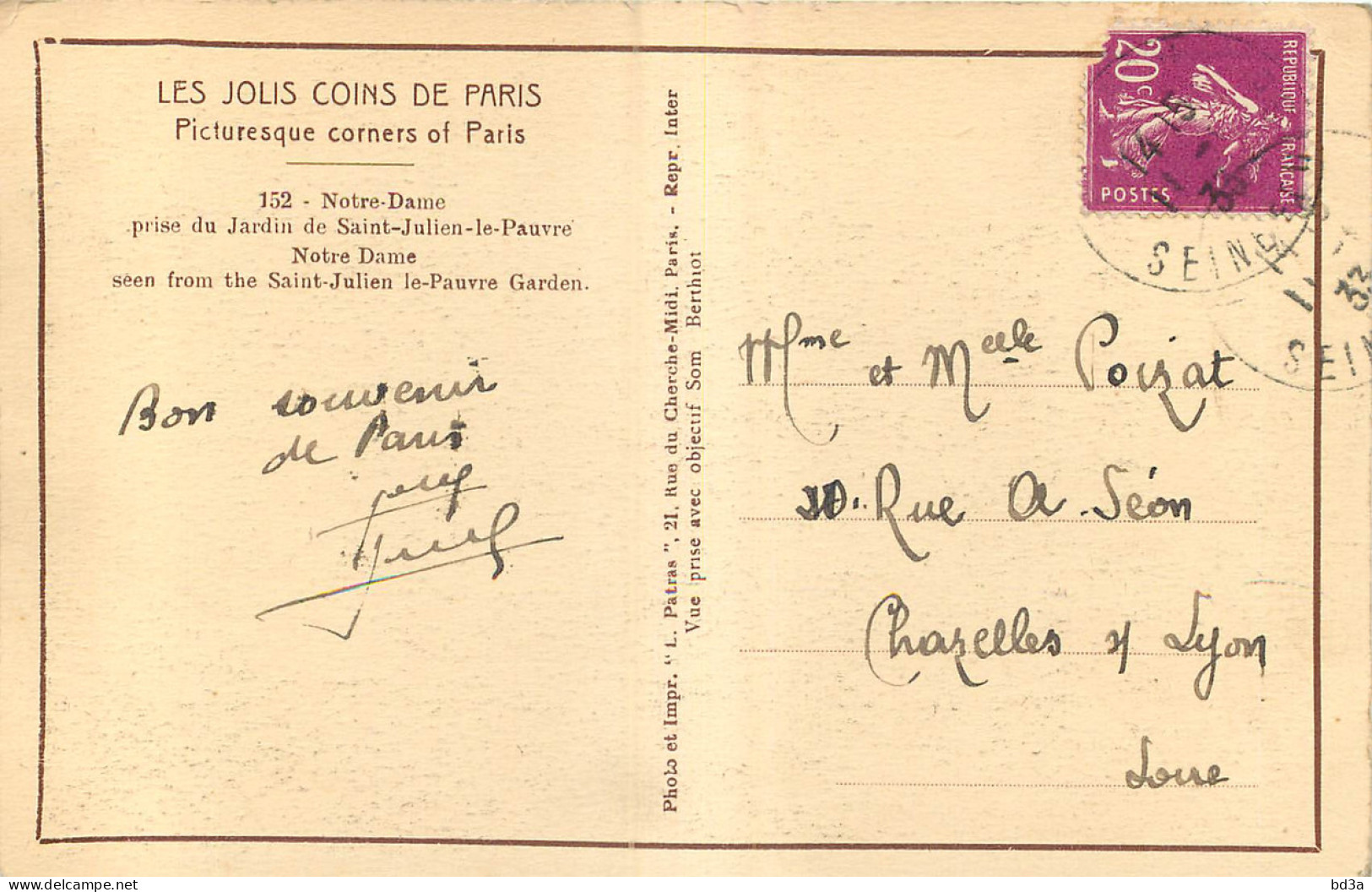75 - PARIS - NOTRE DAME - LES JOLIS COINS DE PARIS - Notre-Dame De Paris