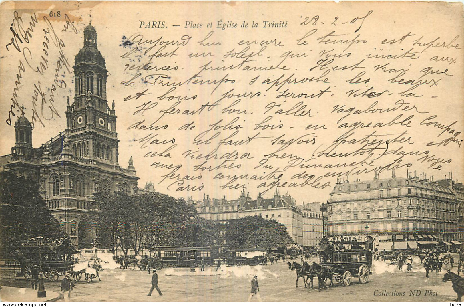 75 - PARIS - PLACE ET EGLISE  DE LA TRINITE - Iglesias