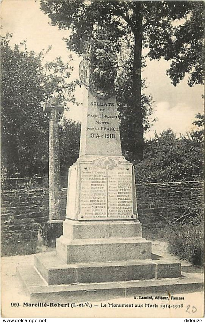 35 - Marcillé-Robert - Le Monument Aux Morts 1914-1918 - CPA - Voir Scans Recto-Verso - Andere & Zonder Classificatie