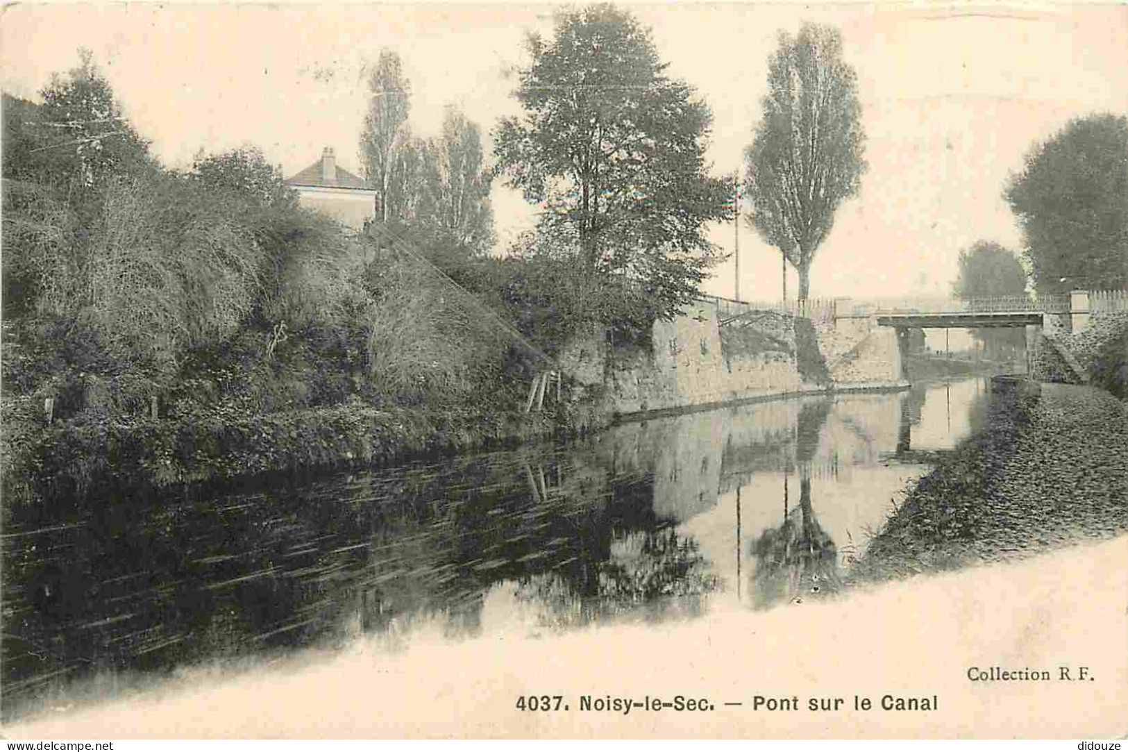 93 - Noisy Le Sec - Pont Sur Le Canal - Correspondance - CPA - Oblitération Ronde De 1907 - Voir Scans Recto-Verso - Noisy Le Sec