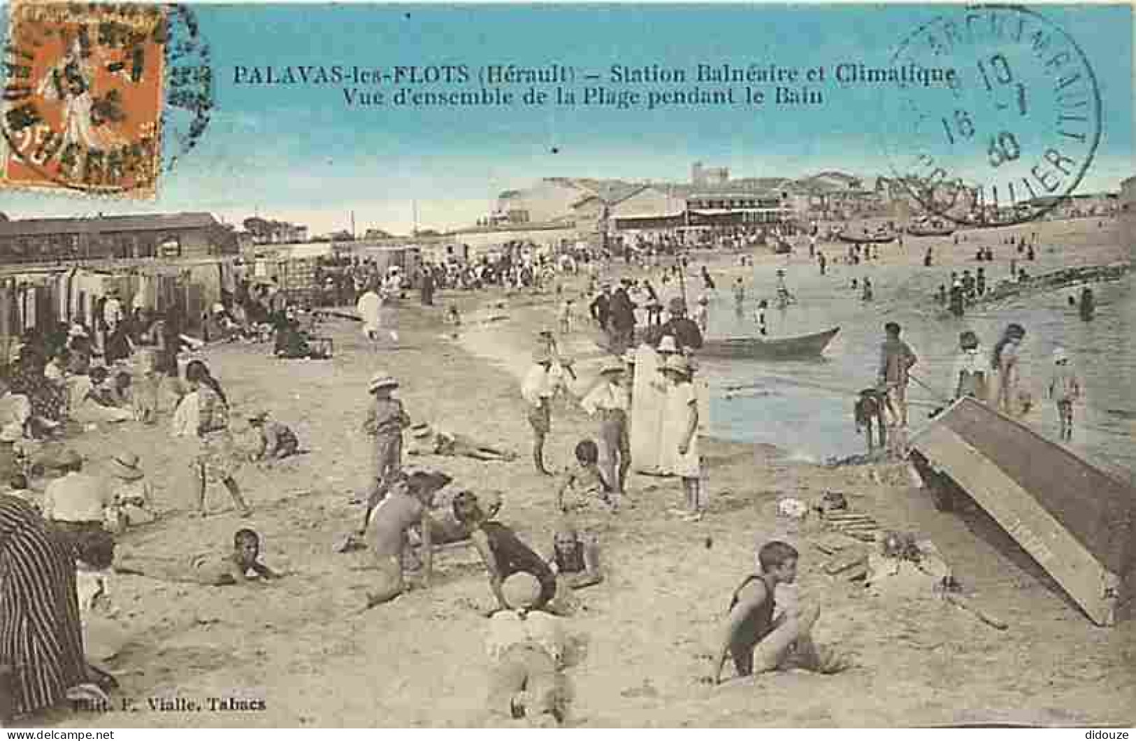 34 - Palavas Les Flots - Vue D'ensemble De La Plage Pendant Le Bain - Animée - CPA - Voir Scans Recto-Verso - Palavas Les Flots