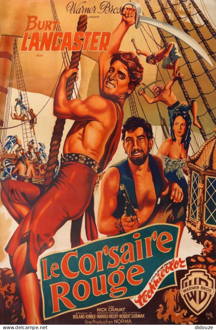 Cinema - Le Corsaire Rouge - Burt Lancaster - Illustration Vintage - Affiche De Film - CPM - Carte Neuve - Voir Scans Re - Posters Op Kaarten