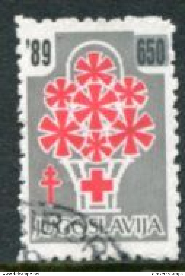 YUGOSLAVIA 1989 Red Cross Anti-TB Week Tax  650 On 400 D. Overprint (Slovenia Only) Used. Michel Uncatalogued. - Beneficenza