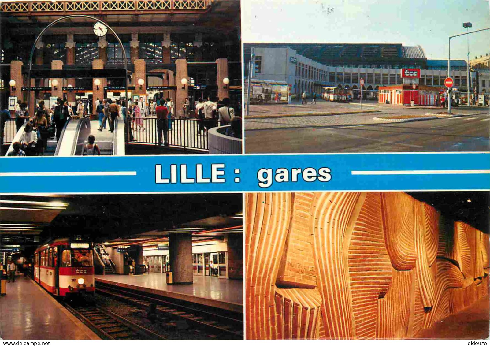 Trains - Gares Avec Trains - Lille - Gares - Multivues - CPM - Flamme Postale De Ronchin 59 - Voir Scans Recto-Verso - Stations - Met Treinen