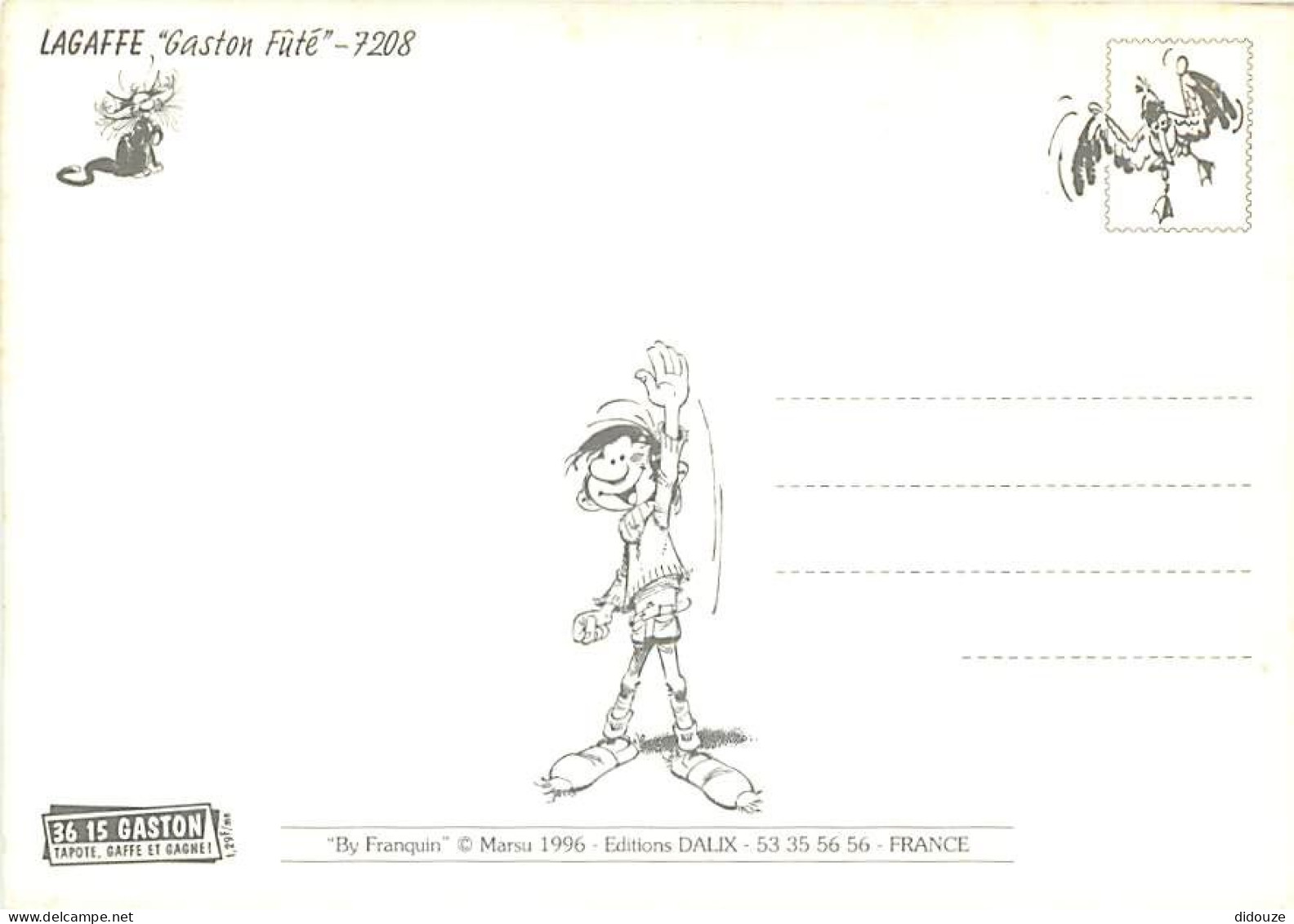 Bandes Dessinées - Gaston Lagaffe - Le Chat Dingue - Franquin - Carte Neuve - CPM - Voir Scans Recto-Verso - Fumetti