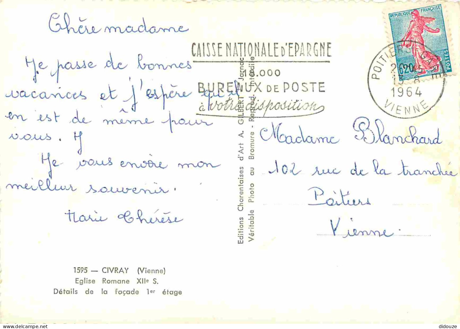 86 - Civray - Eglise Romane - Détails De La Façade Du 1er étage - Mention Photographie Véritable - Carte Dentelée - CPSM - Civray