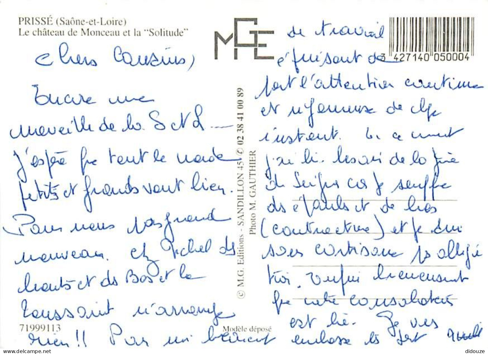 71 - Prissé - Château De Monceau - Multivues - CPM - Voir Scans Recto-Verso - Autres & Non Classés