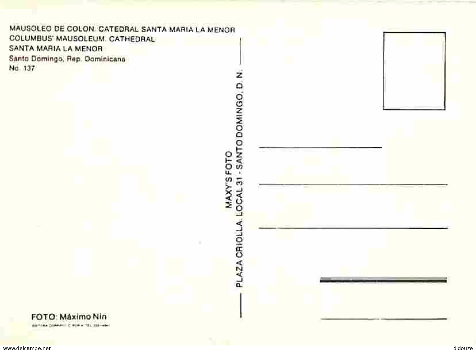 République Dominicaine - Santo Domingo - Catedral Santa Maria La Menor - Prima De America - CPM - Voir Scans Recto-Verso - República Dominicana