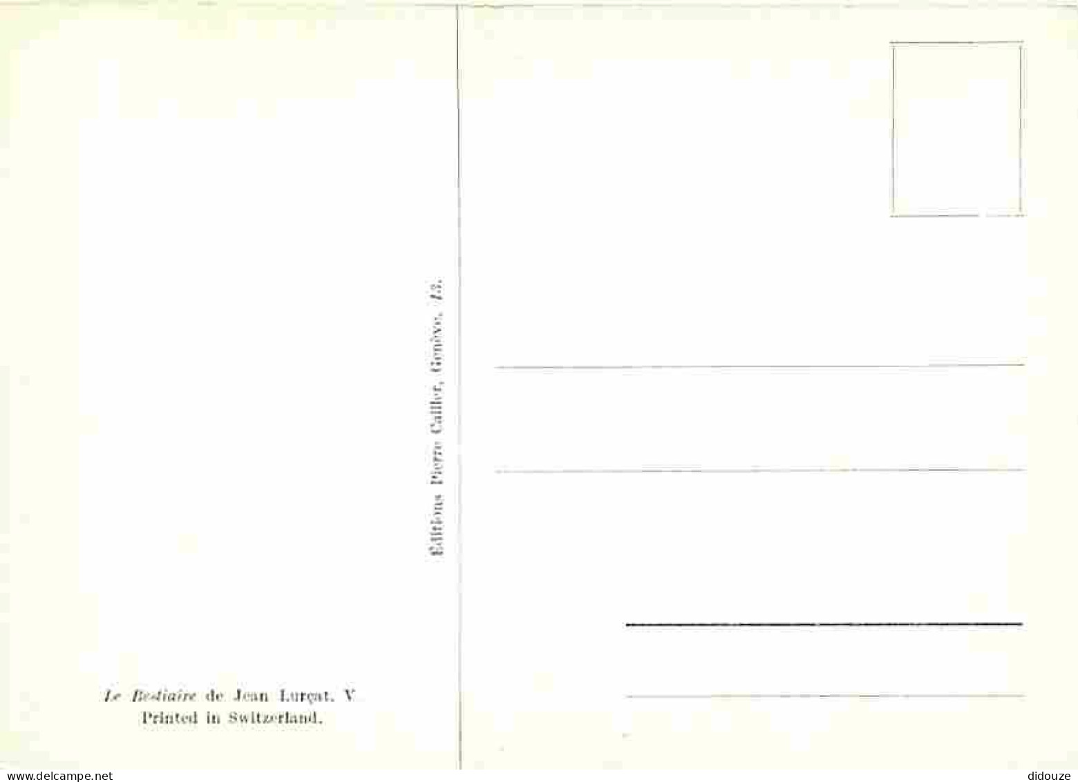 Art - Tapisserie - Jean Lurçat - Le Bestiaire - V - CPM - Voir Scans Recto-Verso - Autres & Non Classés