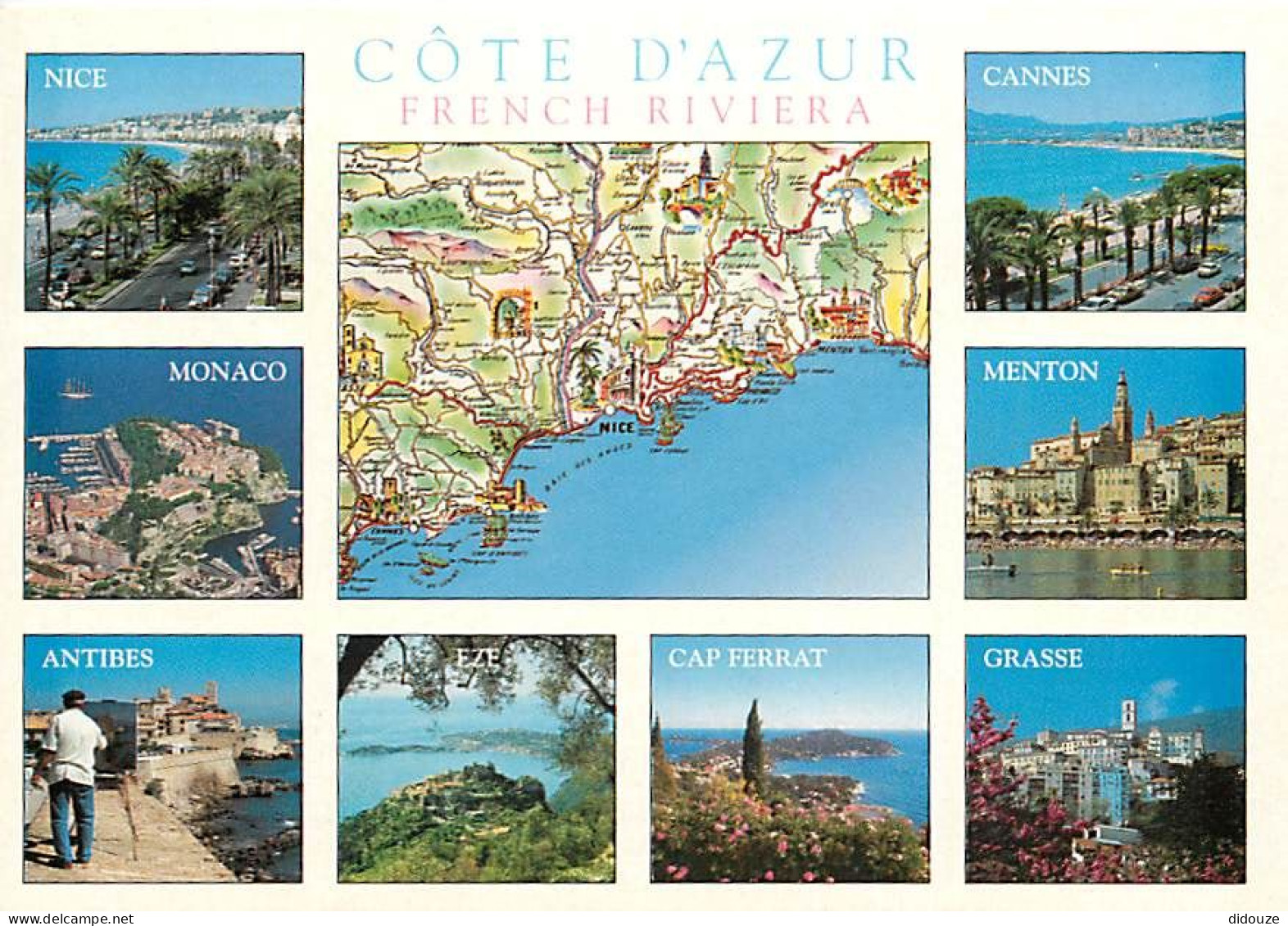 06 - Alpes Maritimes - La Cote D'Azur - Multivues - Carte Géographique Michelin - CPM - Carte Neuve - Voir Scans Recto-V - Andere & Zonder Classificatie