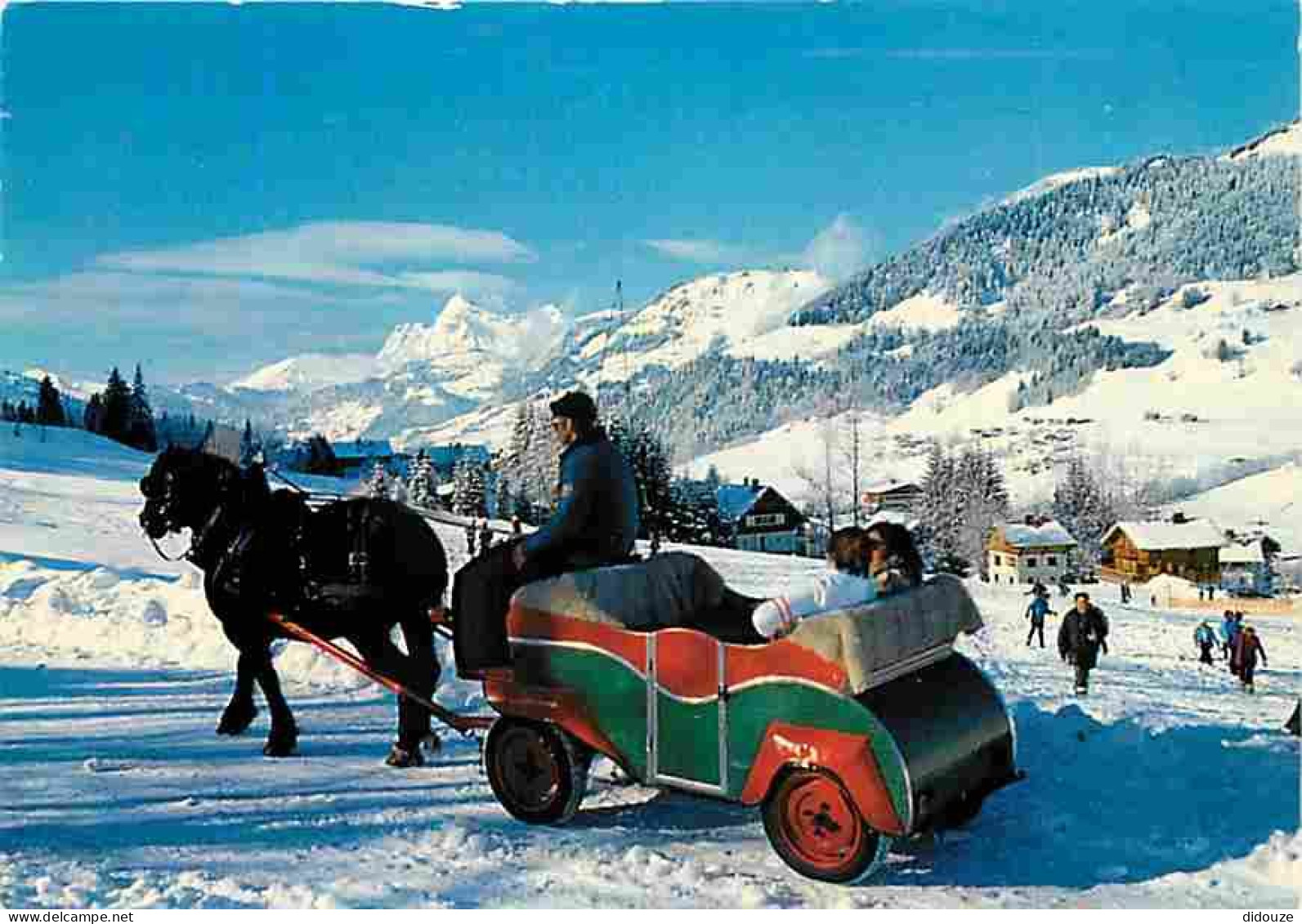 Animaux - Chevaux - Promenade équestre Dans La Neige - Flamme Postale - CPM - Voir Scans Recto-Verso - Pferde