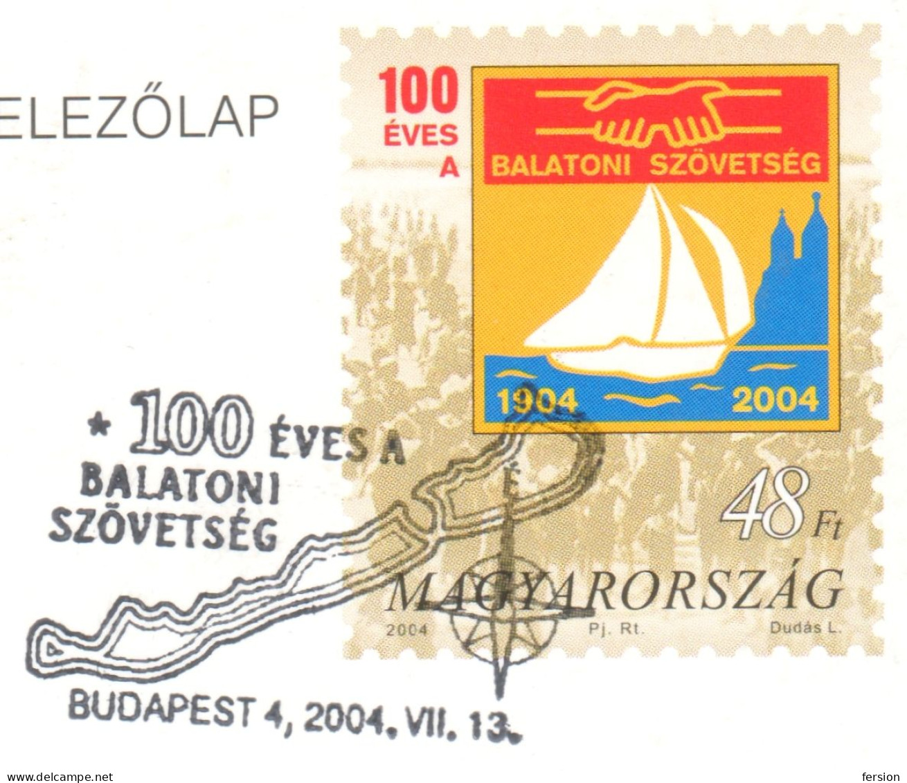 100th anniv LAKE Balaton Assoc. Sailing Boat Ship STATIONERY POSTCARD 2004 HUNGARY FDC 1959 grape beach TOURISM