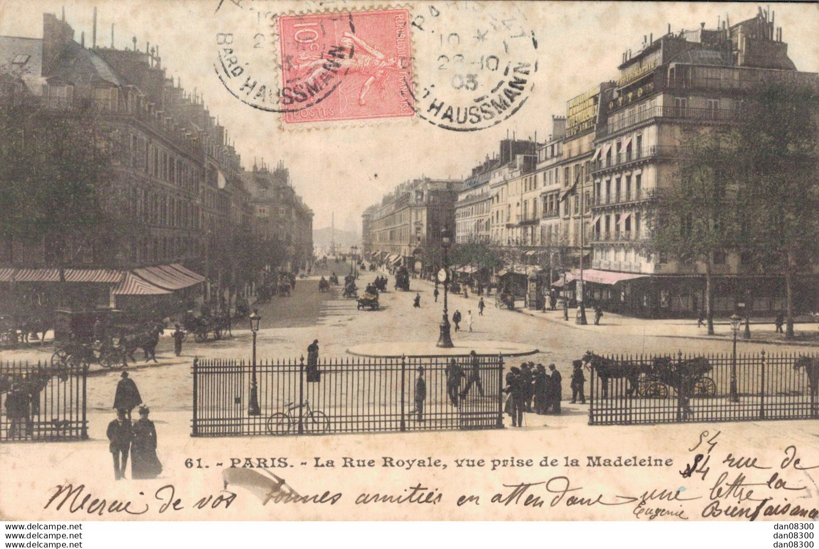 75 PARIS LA RUE ROYALE PRISE DE LA MADELEINE - Sonstige & Ohne Zuordnung