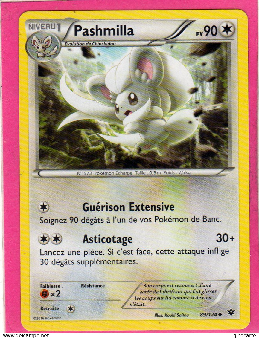 Carte Pokemon Francaise 2016 Xy Impact Des Destins 89/124 Pashmilla 90pv Bon Etat - XY