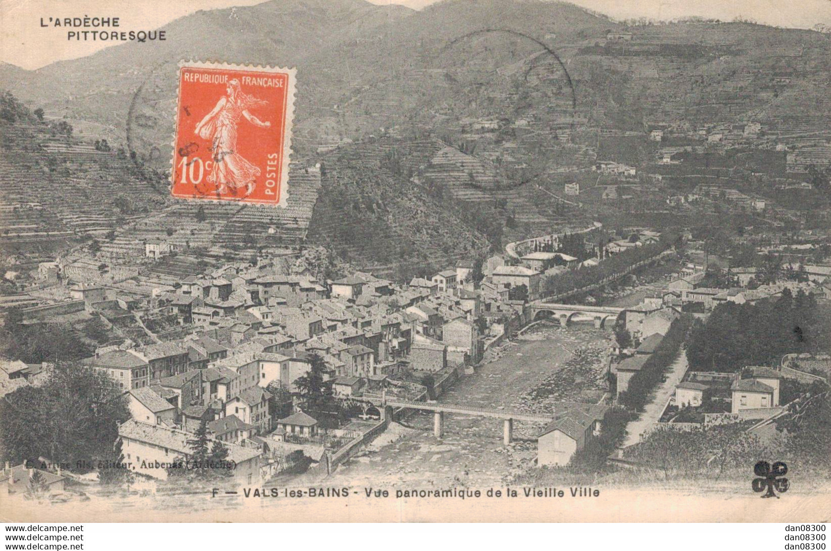 07 VALS LES BAINS VUE PANORAMIQUE DE LA VIEILLE VILLE - Vals Les Bains