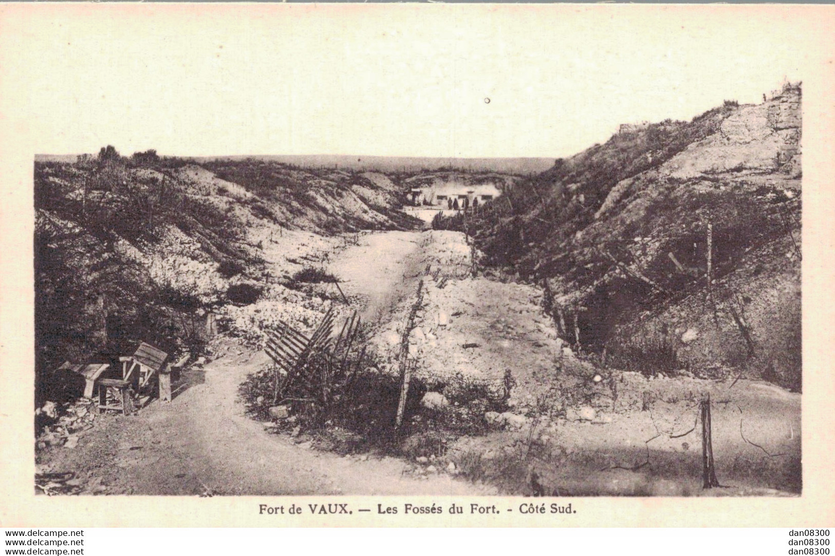 55 FORT DE VAUX LES FOSSES DU FORT COTE SUD - Weltkrieg 1914-18