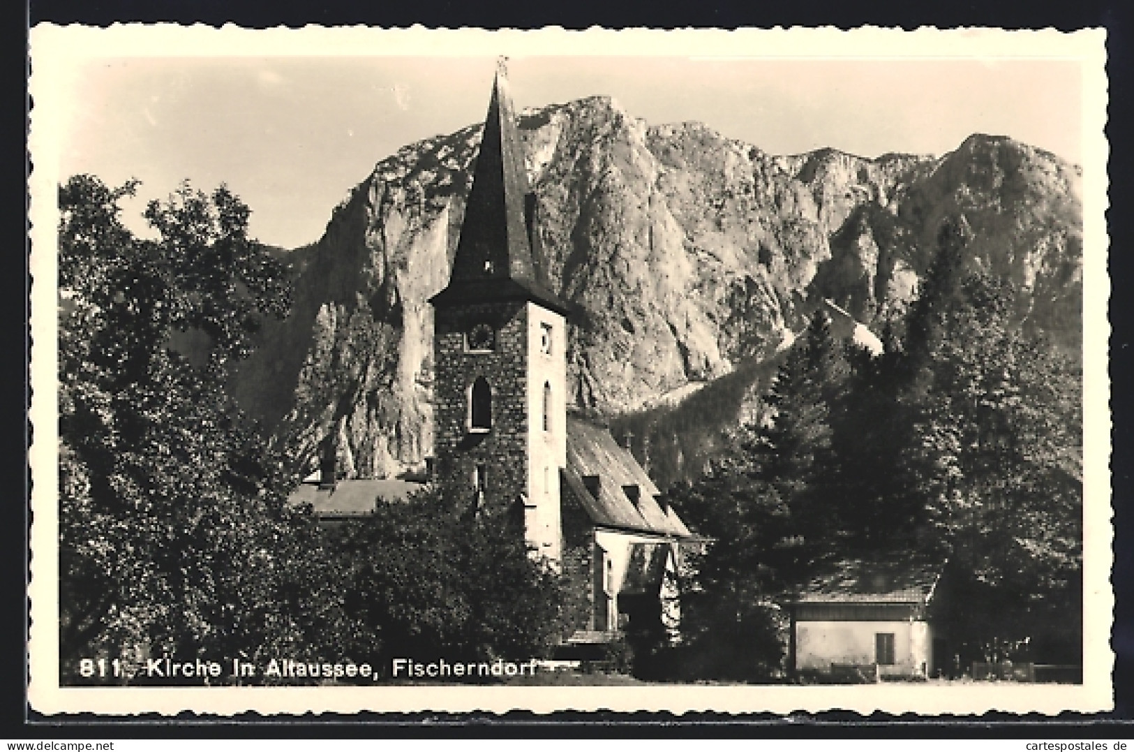 AK Altaussee, Fischerndorf, Kirche Und Trisselwand  - Other & Unclassified