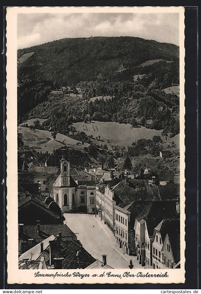 AK Weyer A. D. Enns, Ortsansicht Mit Kirche Aus Der Vogelschau  - Sonstige & Ohne Zuordnung