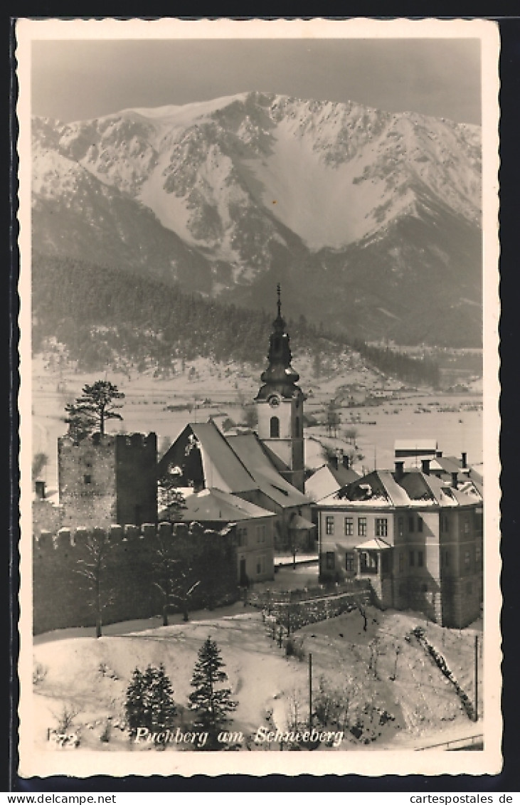 AK Puchberg A. Schneeberg, Winterliche Teilansicht Mit Kirche  - Otros & Sin Clasificación