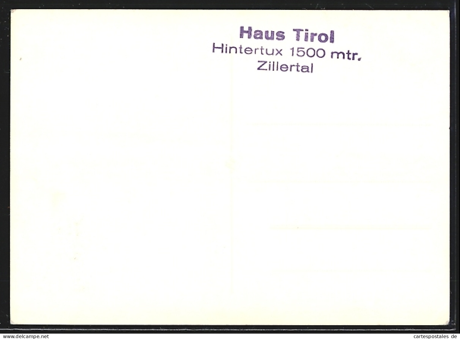 AK Hintertux /Zillertal, Hotel Haus Tirol  - Otros & Sin Clasificación