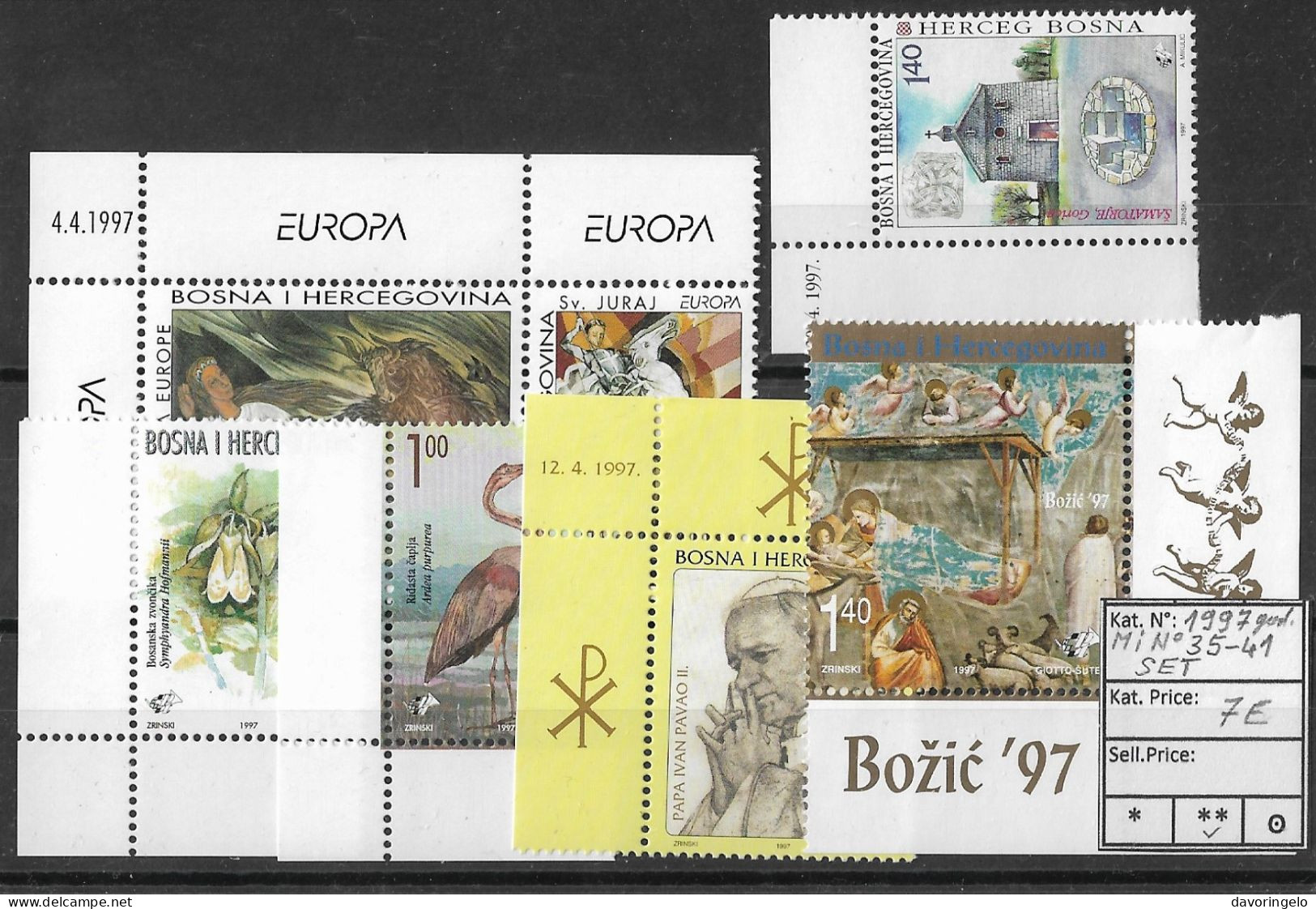 Bosnia-Herzegovina/HP Mostar (CROAT), 1997-year, Mi No 35-41 (COMPLET SET), (**) - Bosnie-Herzegovine