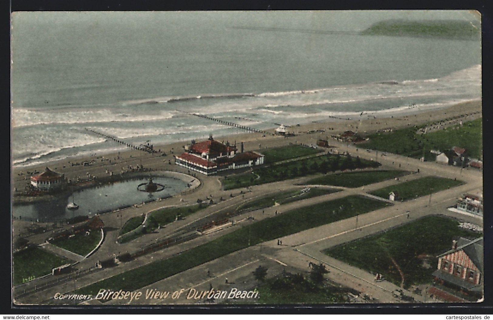 CPA Durban, Birdseye View Of Beach  - Afrique Du Sud