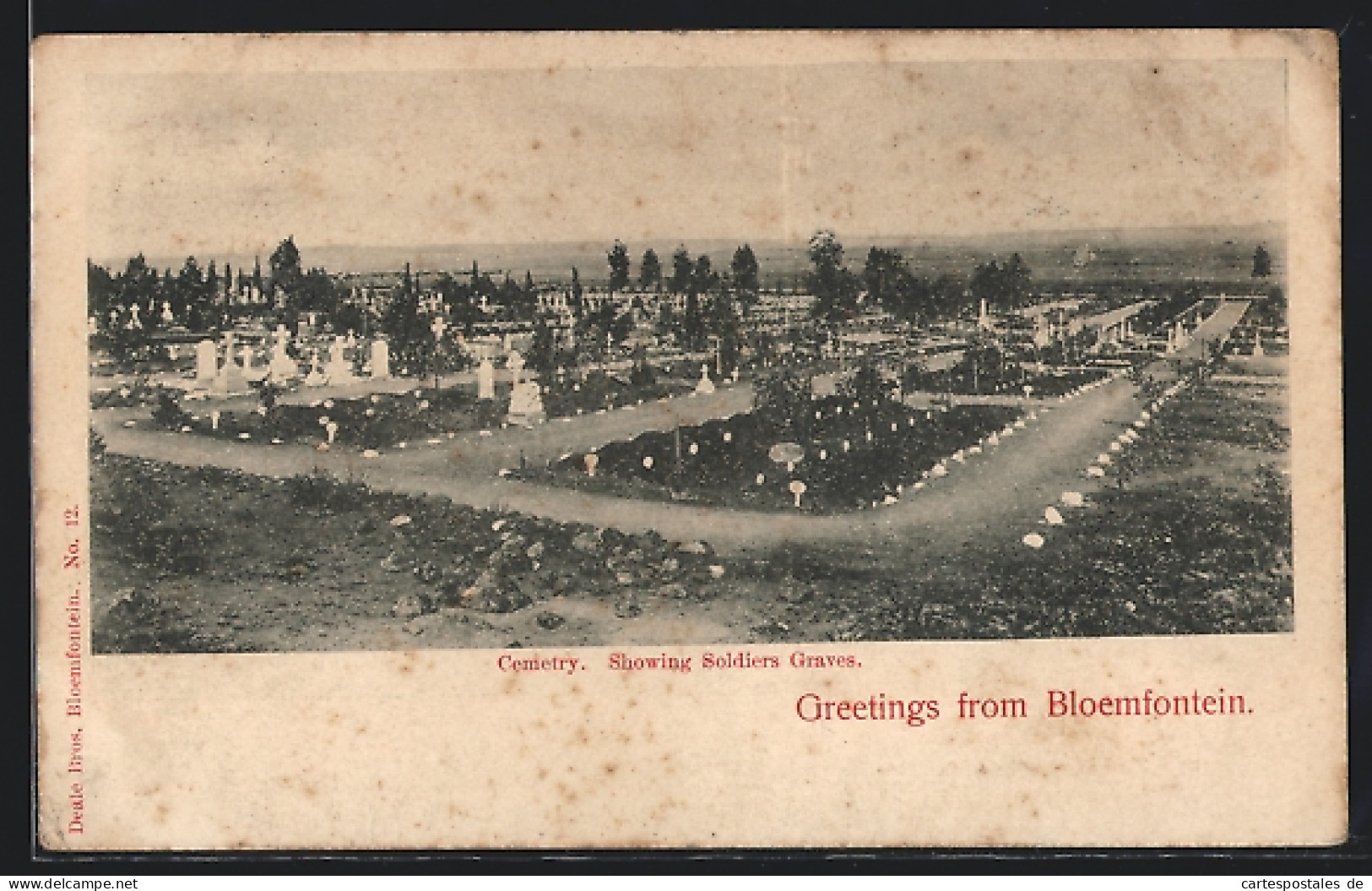 CPA Bloemfontein, Cemetry Showing Soldiers Graves  - South Africa