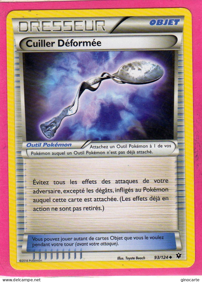 Carte Pokemon Francaise 2016 Xy Impact Des Destins 93/124 Cuiller Deformee Bon Etat - XY