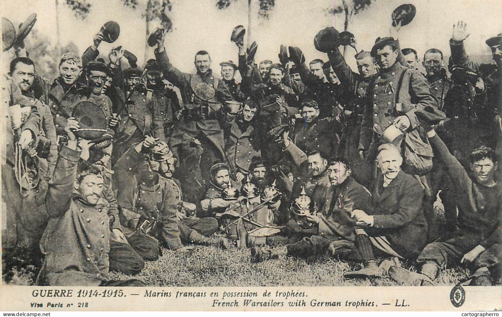 Guerre 1914-1915 Marins Francais En Possessions Des Trophees / French Warsailors With German Trophies - Guerra 1914-18
