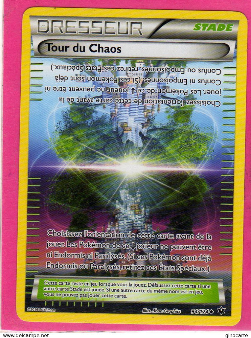 Carte Pokemon Francaise 2016 Xy Impact Des Destins 94/124 Tour Du Chaos Neuve - XY