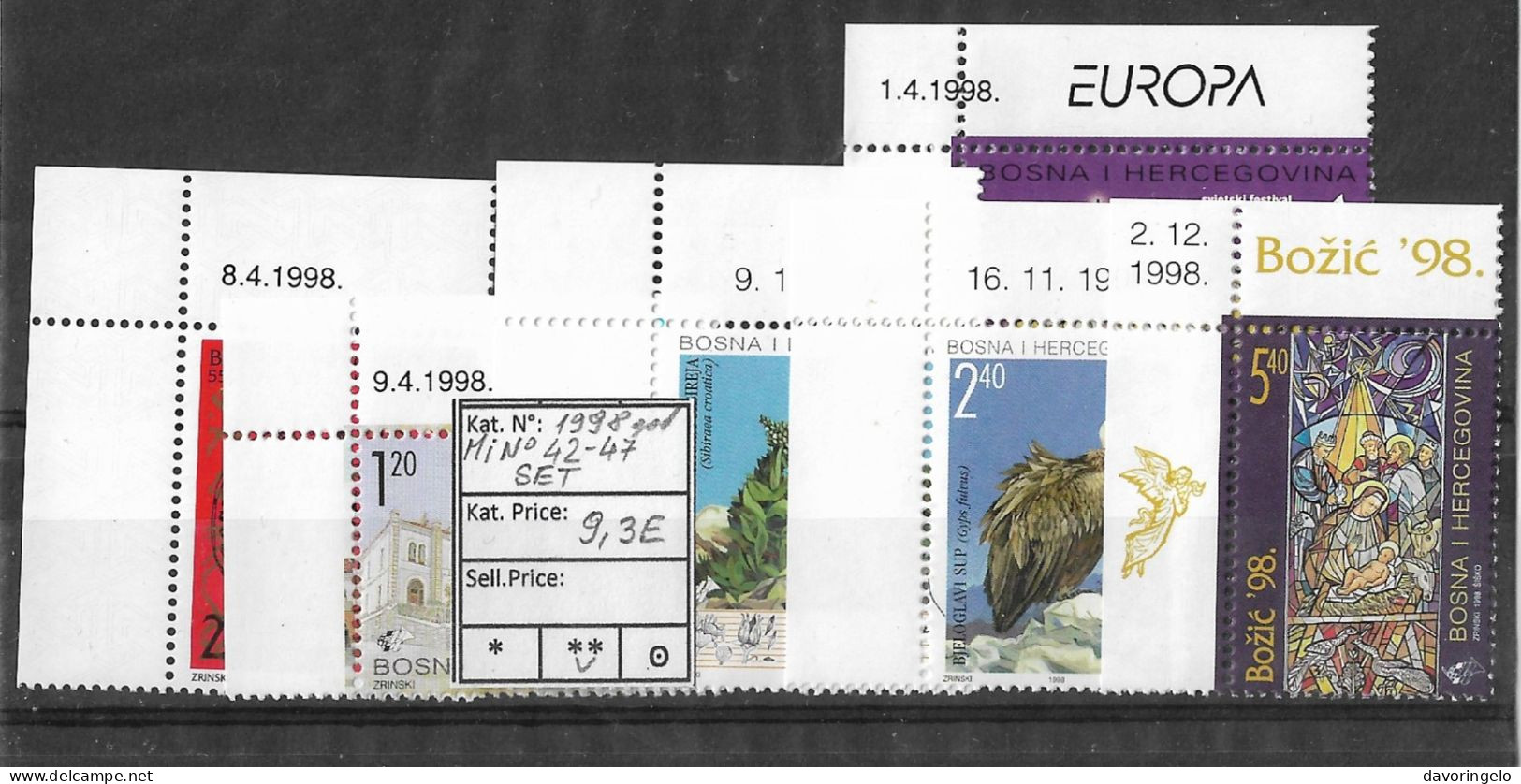 Bosnia-Herzegovina/HP Mostar (CROAT), 1998-year, Mi No 42-47 (COMPLET SET), (**) - Bosnien-Herzegowina