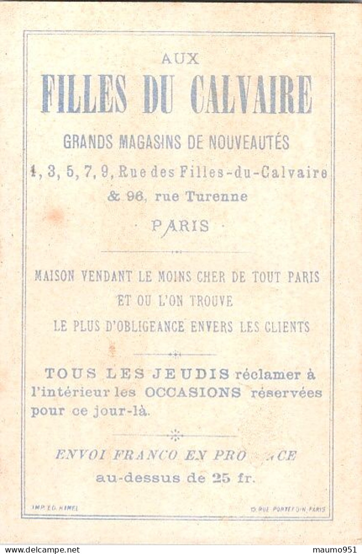 CHROMO ILLUSTRATEUR - MAGASIN  DE PARIS AUX FILLES DU CALVAIRE - COSTUME ET TIMBRE D'ALLEMAGNE ( Rare ) - Other & Unclassified