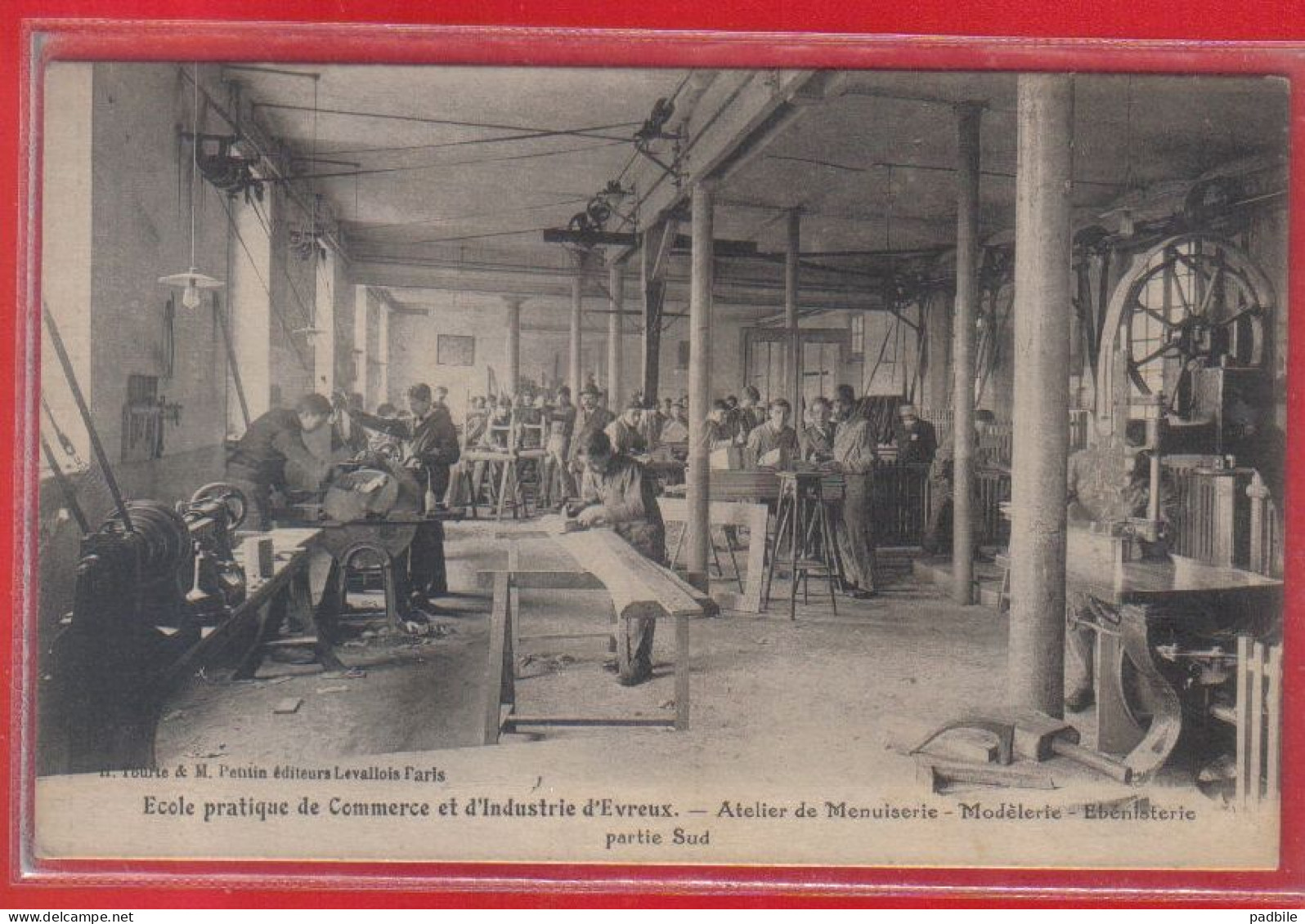 Carte Postale 27. Evreux  Ecole Pratique De Commerce Et D'industrie Atelier De Menuiserie ébénisterie   Très Beau Plan - Evreux