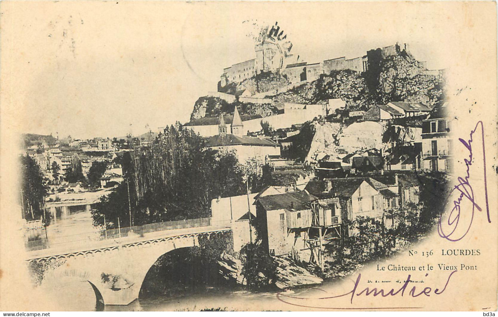 65 - LOURDES LE CHÂTEAU ET LE VIEUX PONT - Lourdes