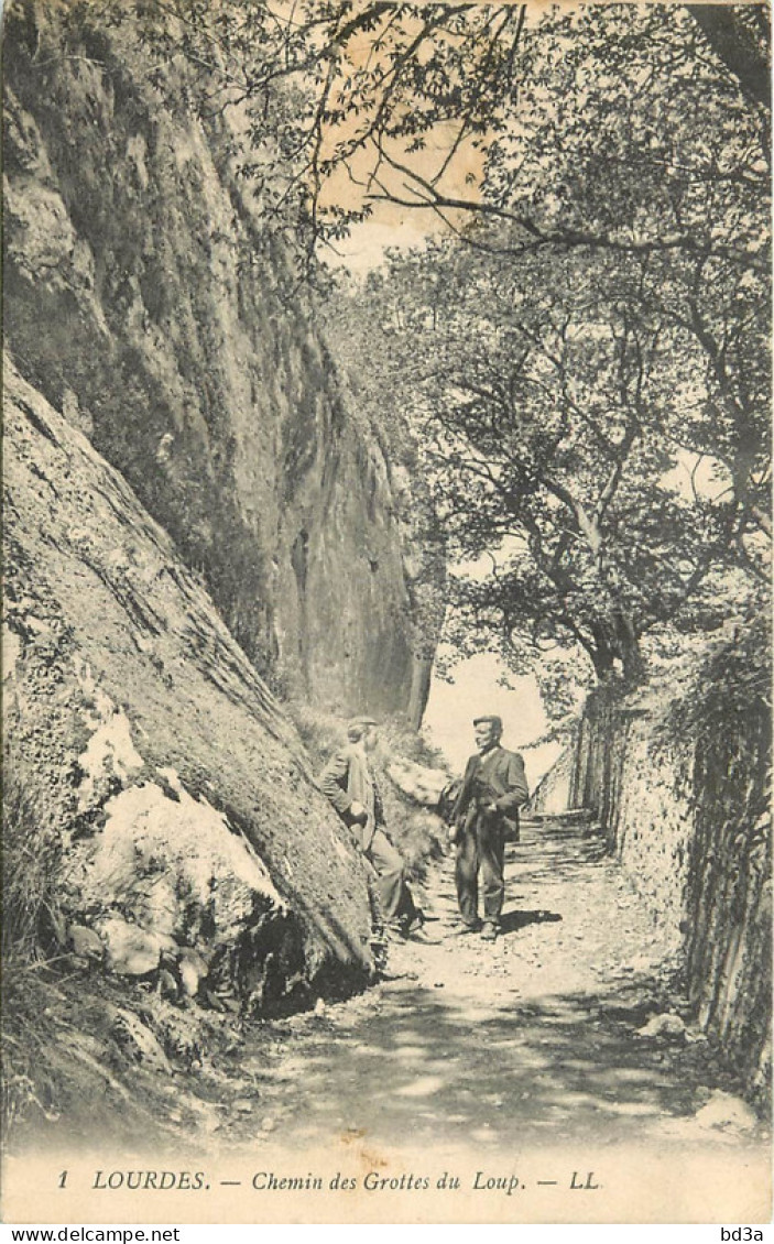 65 - LOURDES CHEMIN DES GROTTES DU LOUP - Lourdes