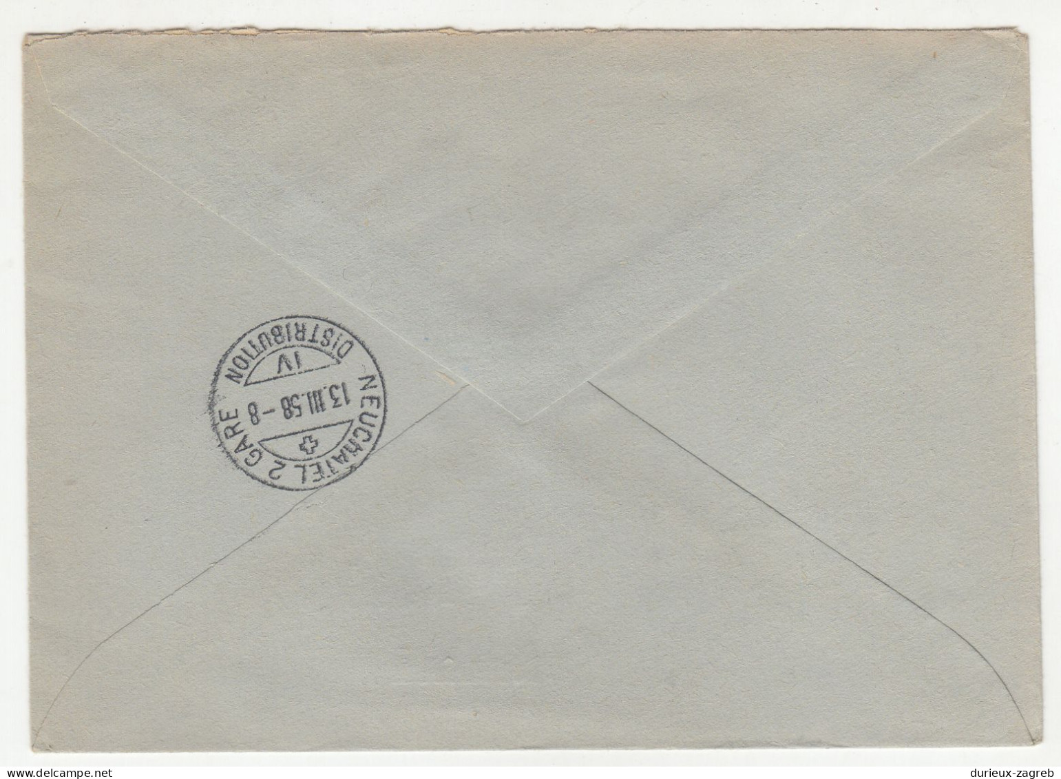 Porret-Radio, Neuchatel Company Letter Cover Posted 1958 - Taxed Postage Due Switzerland Ordinary Stamp B240510 - Impuesto